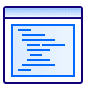 A code editor icon