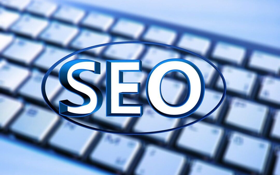 SEO image with a keyboard in the background