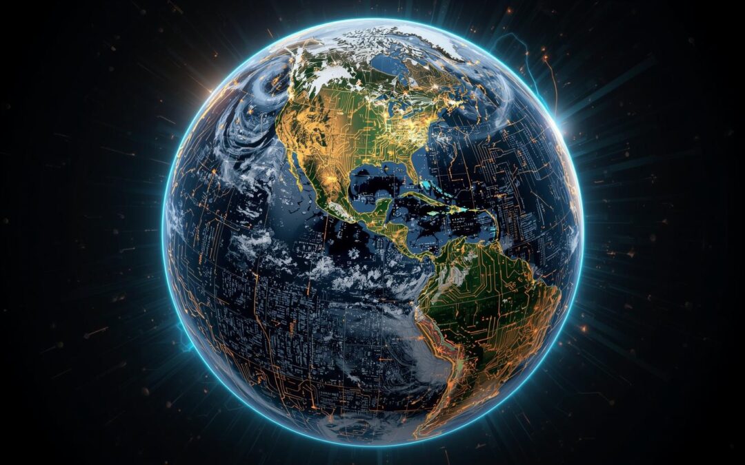 The earth floating in space. Created using Canva AI. Any resemblances are purely coincidental.